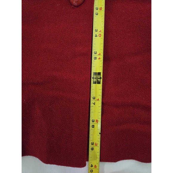 Vtg 90s Sag Harbor Red Wool Jumper Dress Womens Size 12 Sleeveless Retro - Picture 10 of 10